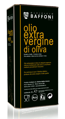 Olio extravergine di oliva in lattina da 5 litri